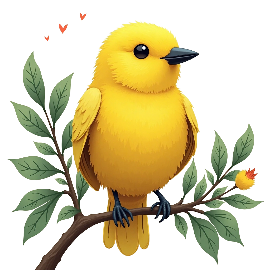 Yellow Bird on a Branch